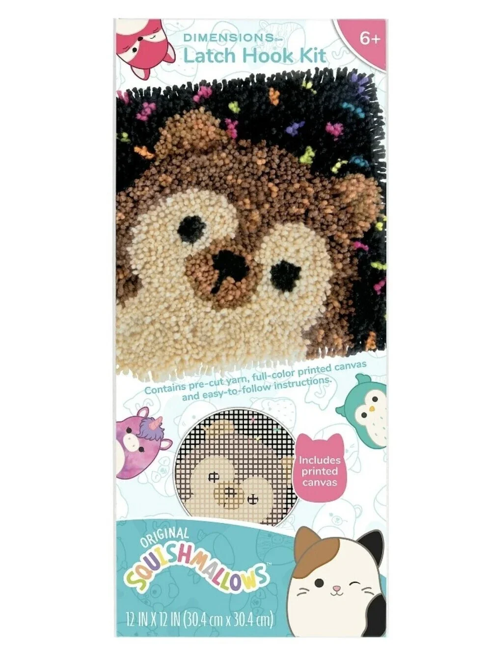 Dimensions Latch Hook Kit Squishmallows 12x12” Kit Handmade Craft NEW